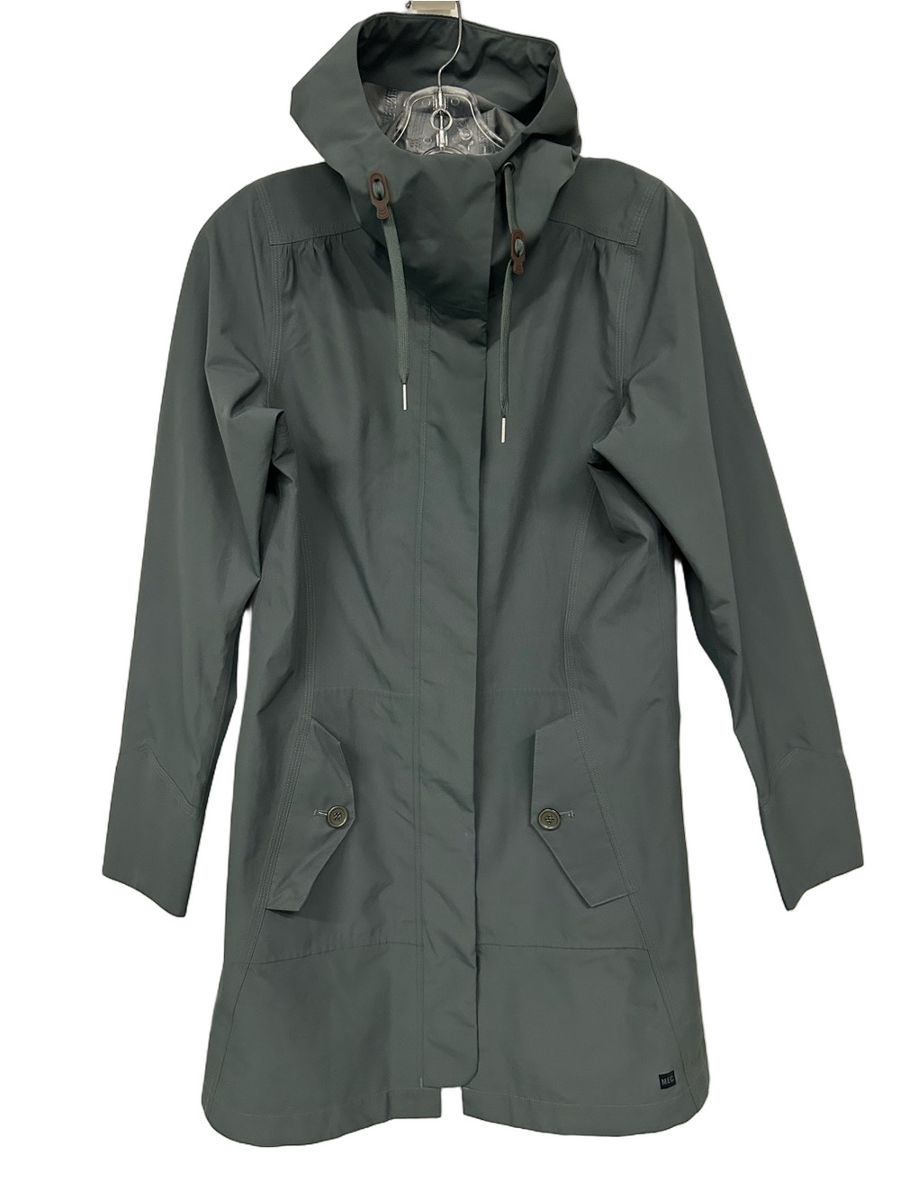MEC Women's Hooded Trench Coat in Slate Green